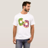 Donut Koppel Beet Ontwerp T-shirt (Voorkant volledig)
