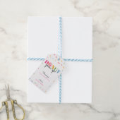 Donut kutsprinkles verjaardag waterverf cadeaulabel (Met Touw)