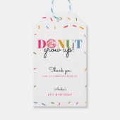 Donut kutsprinkles verjaardag waterverf cadeaulabel (Voorkant)