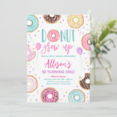 Donut kweek Waterverf op onze zoete meisje op de d Kaart (Staand voorkant)