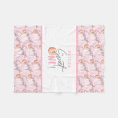Donut lief een roze girly modern script fleece deken (Voorkant (Horizontaal))