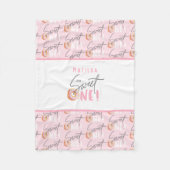 Donut lief een roze girly modern script fleece deken (Voorkant)
