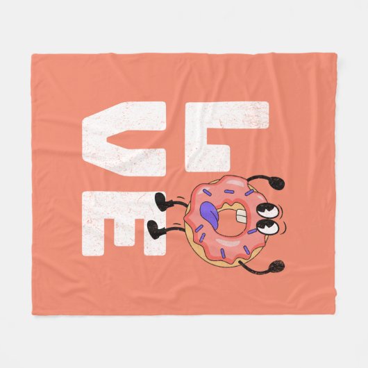 Donut liefde fleece deken (Voorkant (Horizontaal))
