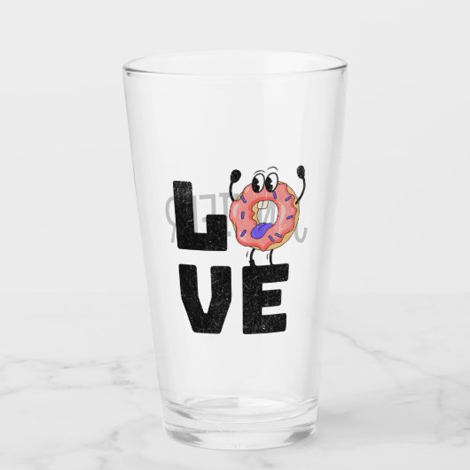 Donut liefde glas (Voorkant)