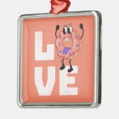 Donut liefde metalen ornament (Links)