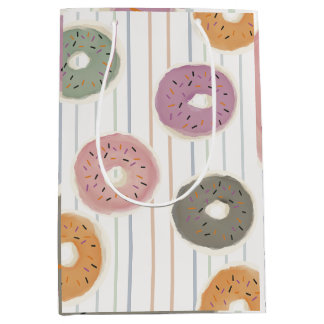 Donut Liefhebbers Patroon – Pastelkleurige Sprinke Medium Cadeauzakje