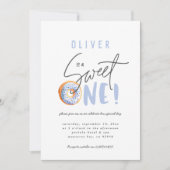 Donut liefje 1e verjaardag uitnodiging (Voorkant)