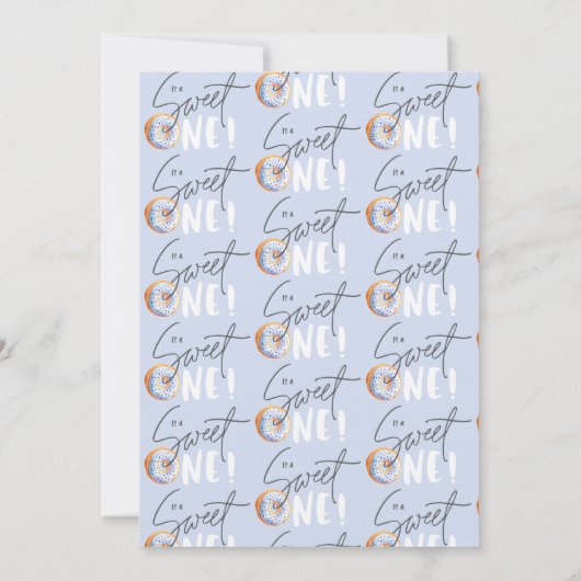 Donut liefje 1e verjaardag uitnodiging (Achterkant)