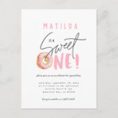 Donut liefje 1e verjaardag uitnodiging (Voorkant)