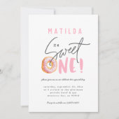 Donut liefje 1e verjaardag uitnodiging (Voorkant)