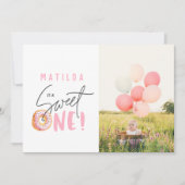 Donut liefje 1e verjaardag uitnodiging (Voorkant)