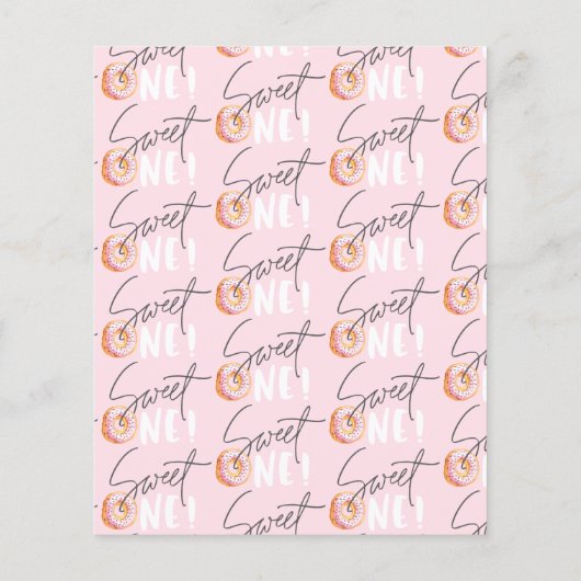 Donut liefje 1e verjaardag uitnodiging (Achterkant)