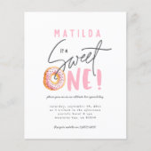 Donut liefje 1e verjaardag uitnodiging (Voorkant)