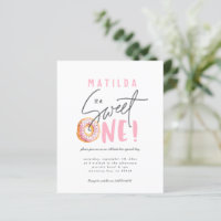 Donut liefje 1e verjaardag uitnodiging