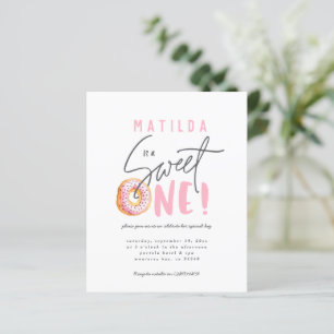 Donut liefje 1e verjaardag uitnodiging
