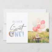 Donut liefje 1e verjaardag uitnodiging (Voorkant)