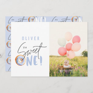 Donut liefje 1e verjaardag uitnodiging