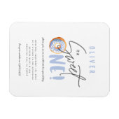 Donut liefje 1e verjaardag uitnodiging magneet (Horizontaal)