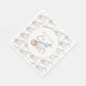 Donut liefje 1e verjaardag uitnodiging servet (Hoek)