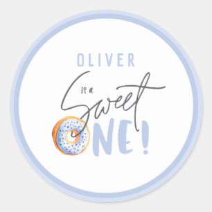 Donut liefje één op de eerste verjaardag ronde sticker