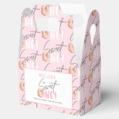 Donut liefje één roze 1e verjaardag bedankdoosjes (Geopend)