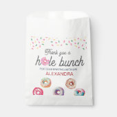 Donut liefje één roze 1e verjaardag bedankzakje (Voorkant)