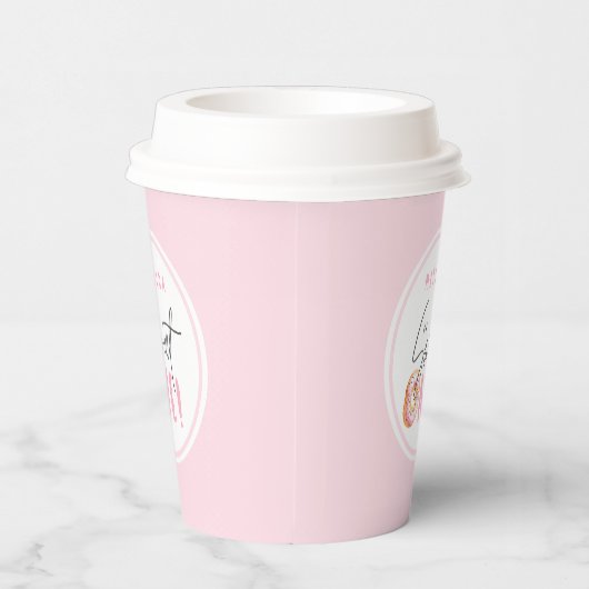 Donut liefje op 1e verjaardag papieren bekers (Rechts)