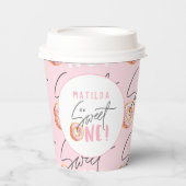 Donut liefje op 1e verjaardag papieren bekers (Voorkant)