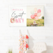 Donut liefje op 1e verjaardag spandoek (Insitu)