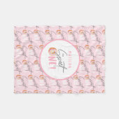 Donut liefje op het eerste verjaardag fleece deken (Voorkant (Horizontaal))