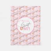 Donut liefje op het eerste verjaardag fleece deken (Voorkant)