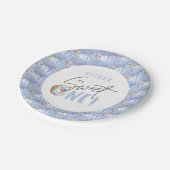 Donut liefje op het eerste verjaardag papieren bordje (Gekanteld)