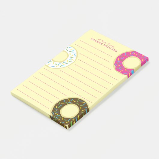 Donut Lieve Kinders Donuts Post-it® Notes (Schuin)