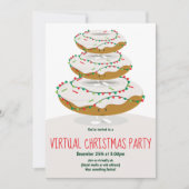 Donut Lights White, virtueel kerstfeest Kaart (Voorkant)