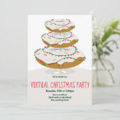 Donut Lights White, virtueel kerstfeest Kaart (Staand voorkant)