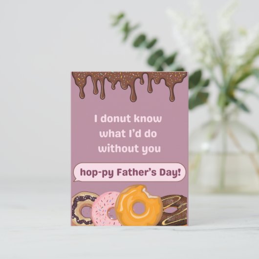 Donut Limited Vaderdag Edition Briefkaart (Staand voorkant)