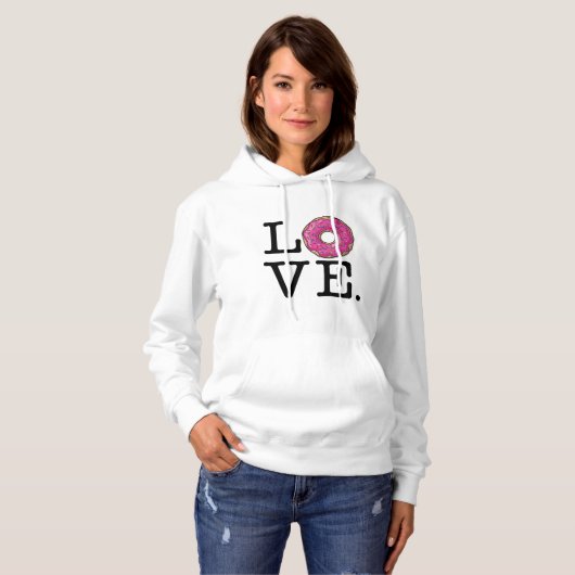 Donut Love Funny Hoodie (Voorkant volledig)