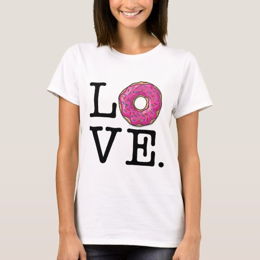 Donut Love Funny T-shirt (Voorkant)