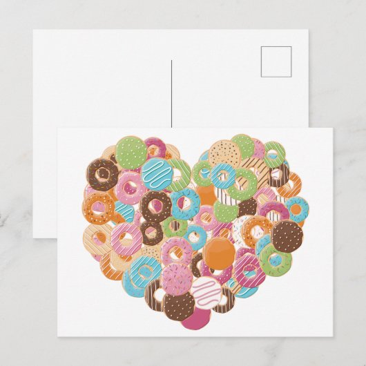 Donut Lover briefkaart (Voorkant / Achterkant)