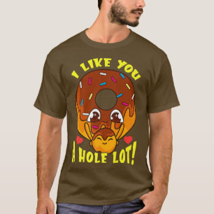 Donut Lover Pun Ik vind je leuk als je een eenzame T-shirt