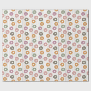 Donut Lover's Pattern - Pastelstrooien & Strepen Cadeaupapier