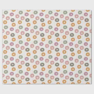 Donut Lover's Pattern - Pastelstrooien & Strepen Cadeaupapier