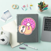 Donut luiaard 1 sticker (iPad Cover)