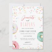 Donut Luier Coed Baby Shower Strooien Kaart (Voorkant)