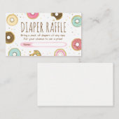 Donut Luier Raffle kaart Donut Sprinkle Luiers (Voorkant / Achterkant)