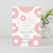 Donut & luiers Baby shower Kaart (Staand voorkant)