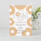 Donut & Luiers Sprinkle Caramel Baby shower Kaart (Staand voorkant)