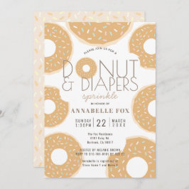 Donut & Luiers Sprinkle Caramel Baby shower Kaart
