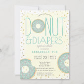 Donut & Luiers Sprinkle Groen Goud Baby shower Kaart (Voorkant)