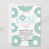 Donut & Luiers Strooi Mint Baby shower per Mail Kaart (Voorkant)